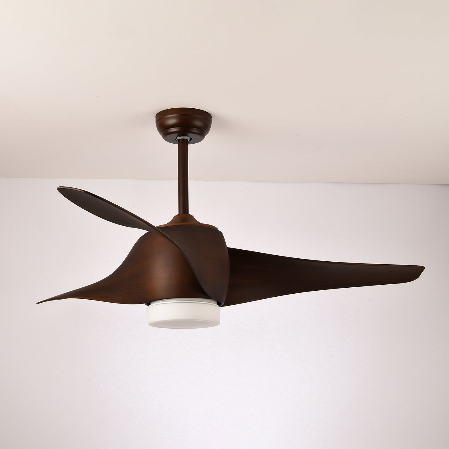 Plafondventilator met Verlichting 132 cm Verstelbaar Stille Motor en Afstandsbediening voor Woonkamer Slaapkamer | Sansoti