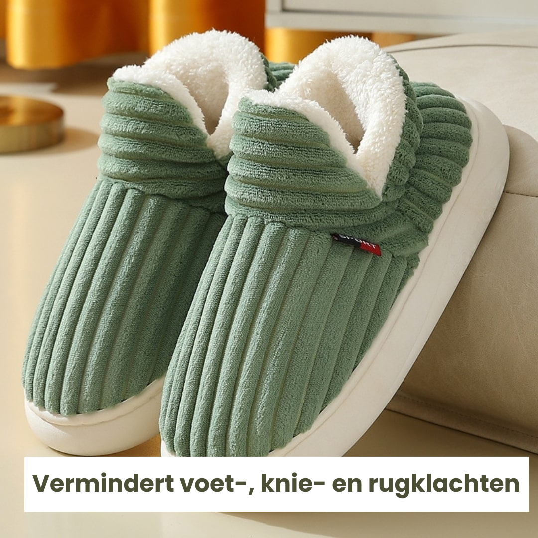 Pantoufles thérapeutiques en polaire avec semelles anti-pression pour une chaleur hivernale optimale et le soin des pieds à la maison | Sansoti