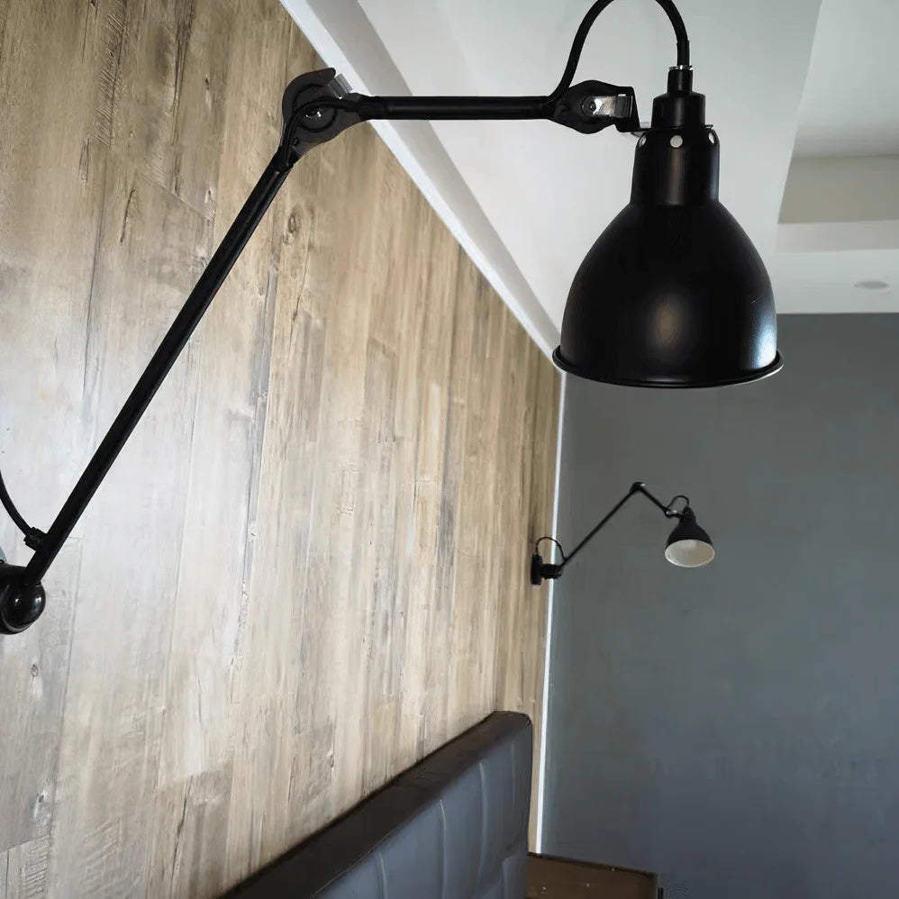 Verstelbare Wandlamp Zwart Mat 15cm Breedte Met Scharnierende Arm Voor Leeshoek Kantoor Werklamp Modern Design | Sansoti