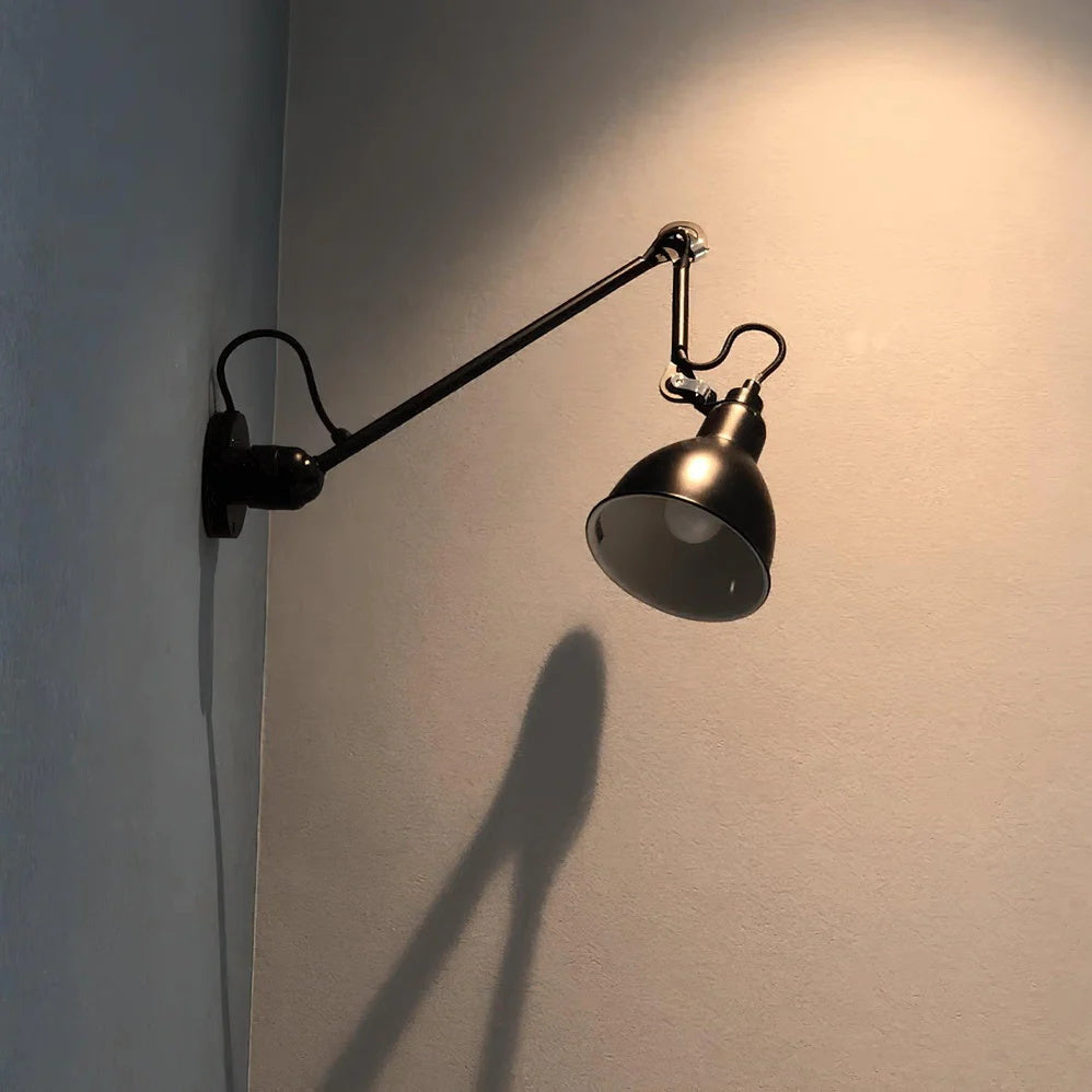 Verstelbare Wandlamp Zwart Mat 15cm Breedte Met Scharnierende Arm Voor Leeshoek Kantoor Werklamp Modern Design | Sansoti