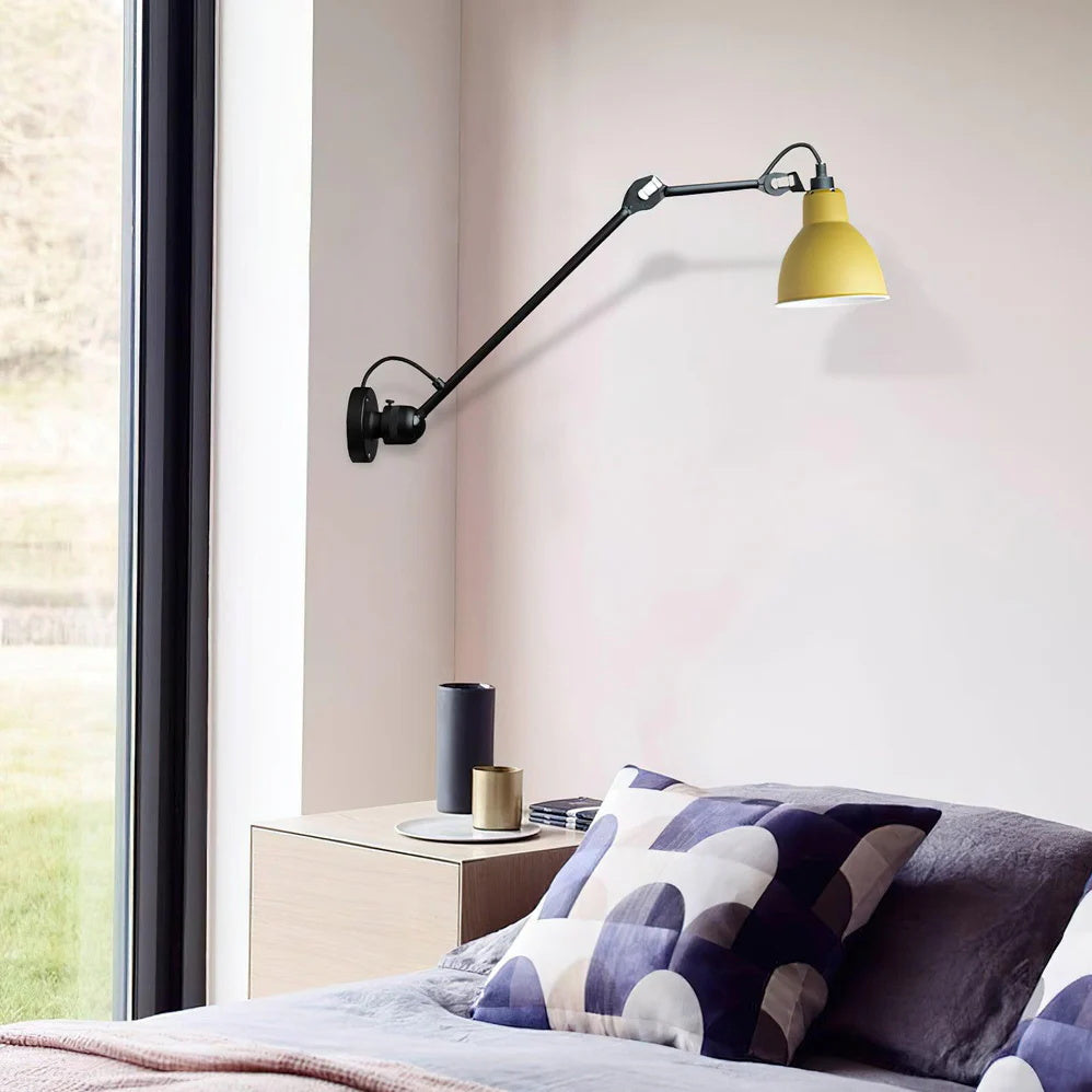 Verstelbare Wandlamp Zwart Mat 15cm Breedte Met Scharnierende Arm Voor Leeshoek Kantoor Werklamp Modern Design | Sansoti