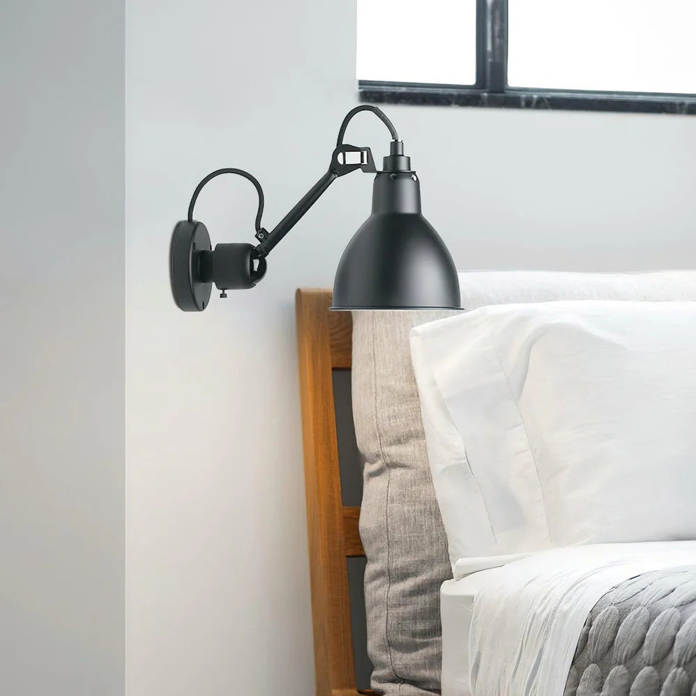 Verstelbare Wandlamp Zwart Mat 15cm Breedte Met Scharnierende Arm Voor Leeshoek Kantoor Werklamp Modern Design | Sansoti