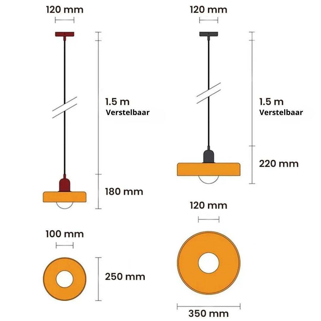 Luccon retro hanglamp glas G9 kleurrijk eettafel keuken verlichting design modern vintage | Sansoti
