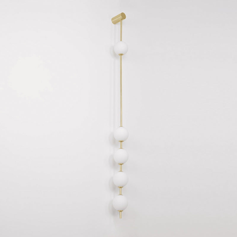 Verticale Glazen Wandlamp met Messing - Design Verlichting voor Gang & Entree | Sansoti