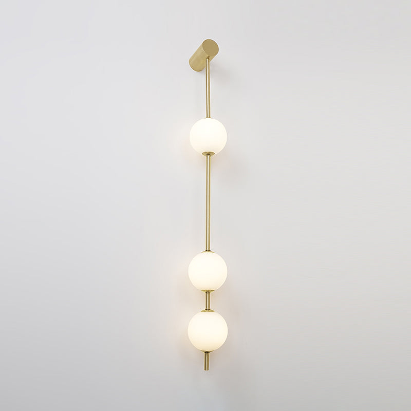 Verticale Glazen Wandlamp met Messing - Design Verlichting voor Gang & Entree | Sansoti
