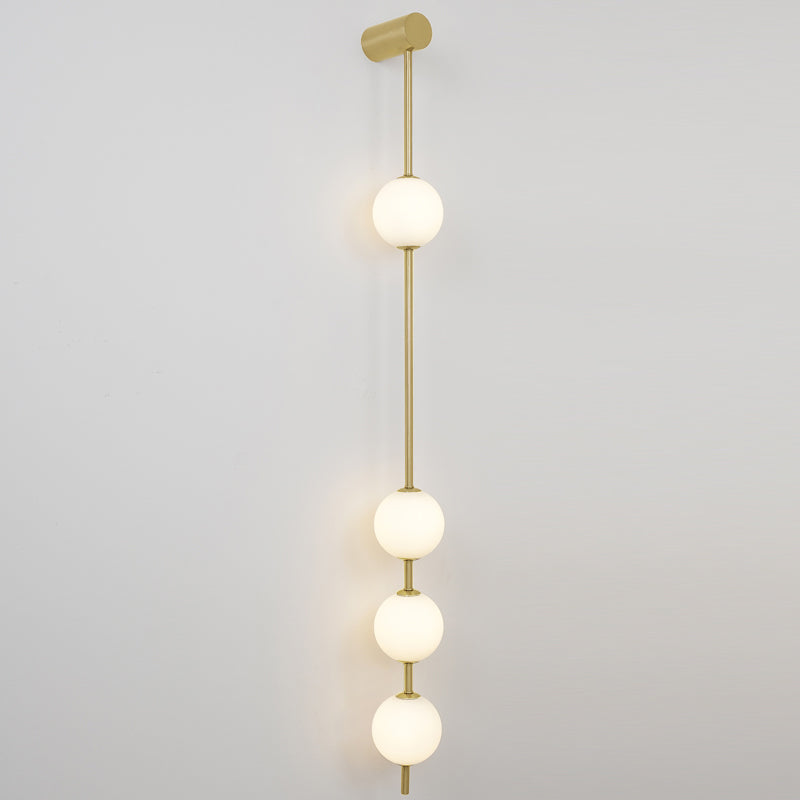 Verticale Glazen Wandlamp met Messing - Design Verlichting voor Gang & Entree | Sansoti