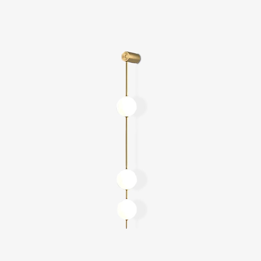Verticale Glazen Wandlamp met Messing - Design Verlichting voor Gang & Entree | Sansoti