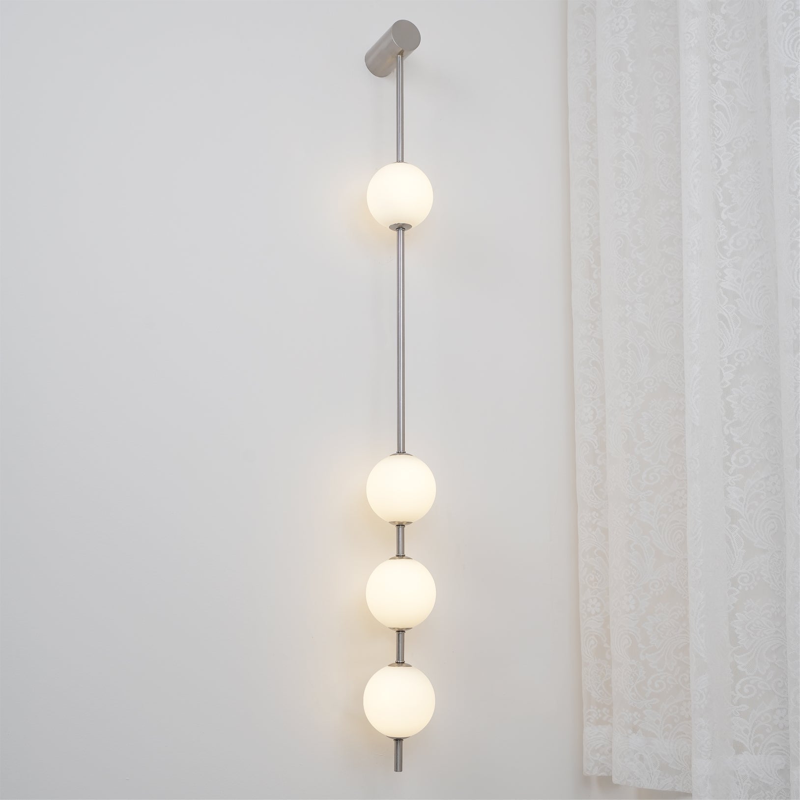 Verticale Glazen Wandlamp met Messing - Design Verlichting voor Gang & Entree | Sansoti