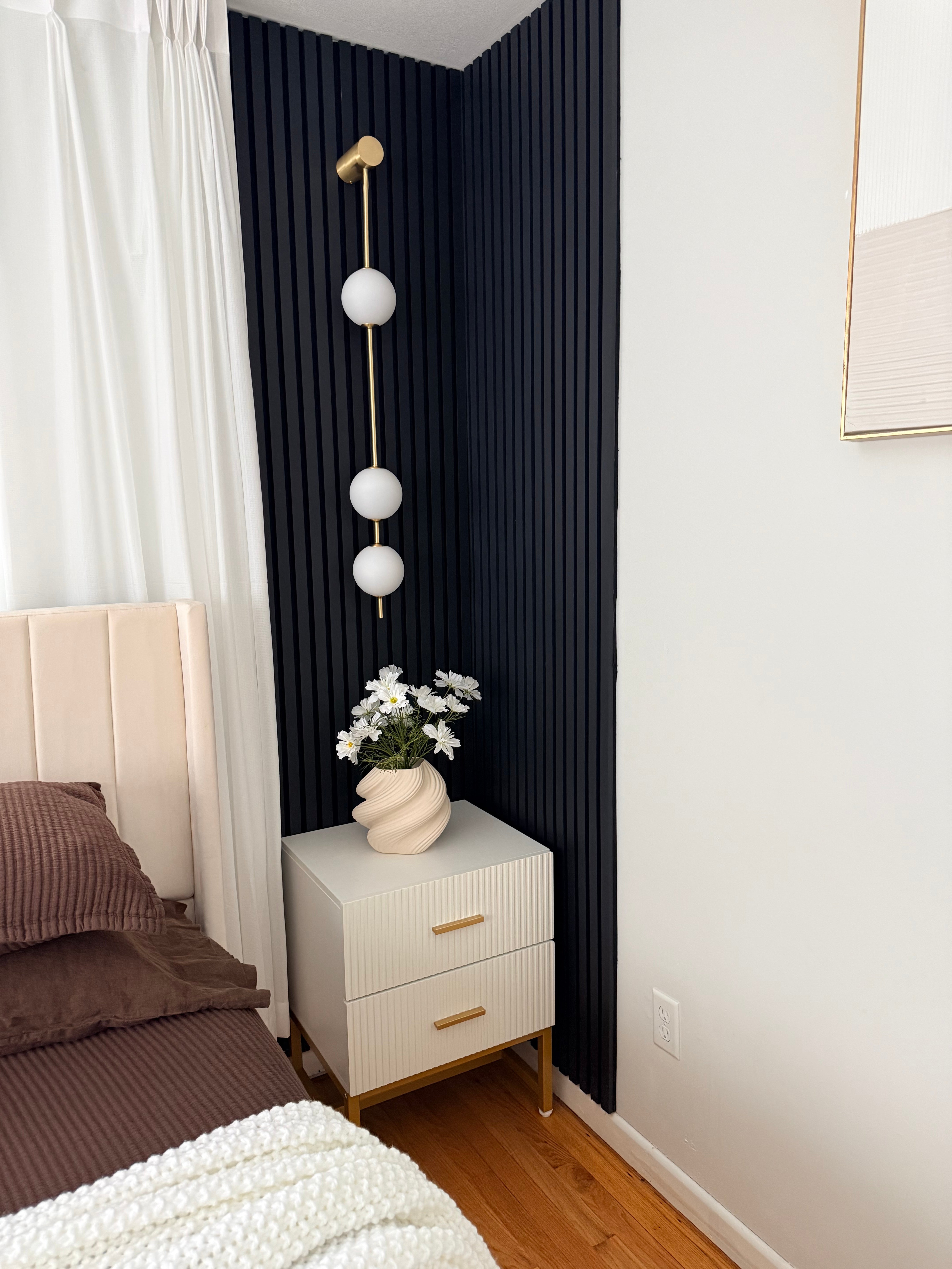 Verticale Glazen Wandlamp met Messing - Design Verlichting voor Gang & Entree | Sansoti