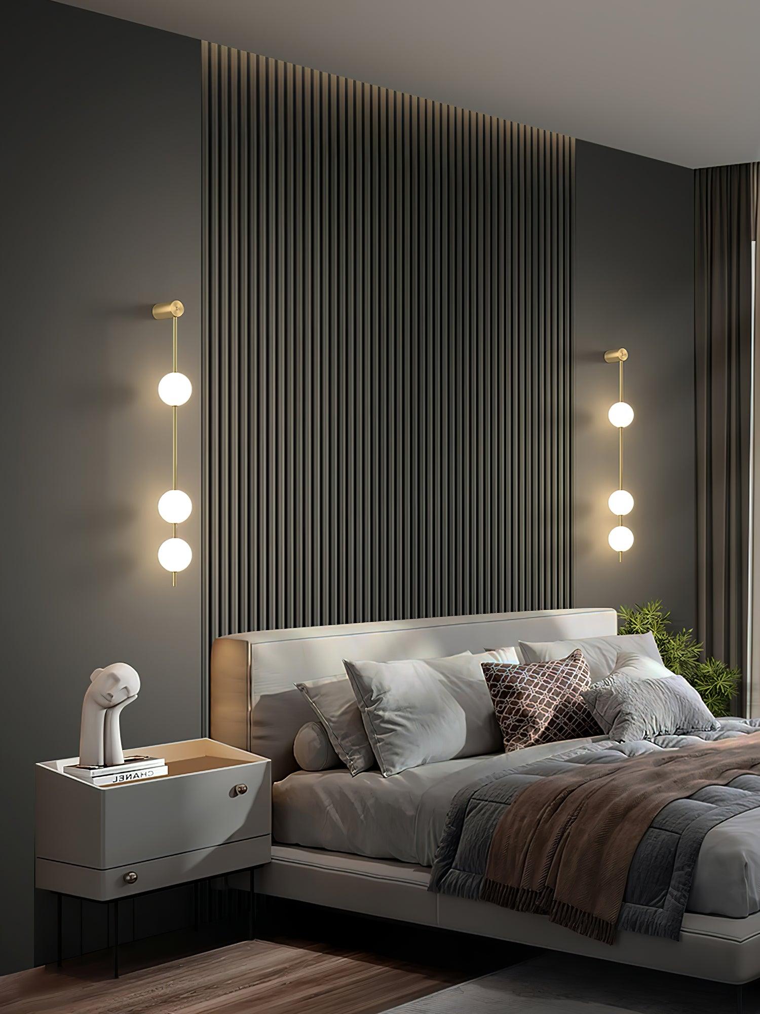 Verticale Glazen Wandlamp met Messing - Design Verlichting voor Gang & Entree | Sansoti