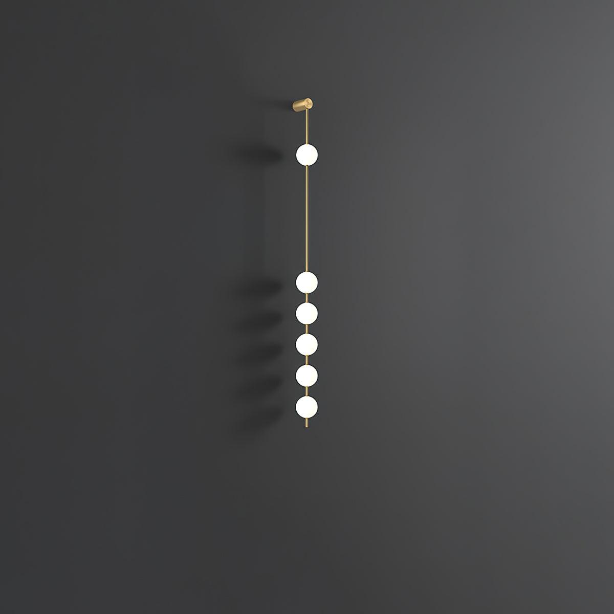 Verticale Glazen Wandlamp met Messing - Design Verlichting voor Gang & Entree | Sansoti