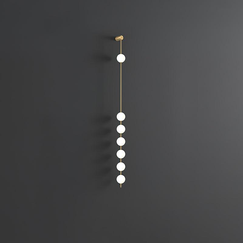 Verticale Glazen Wandlamp met Messing - Design Verlichting voor Gang & Entree | Sansoti