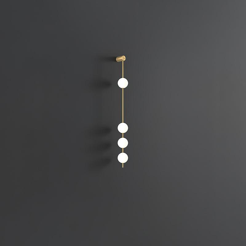 Verticale Glazen Wandlamp met Messing - Design Verlichting voor Gang & Entree | Sansoti