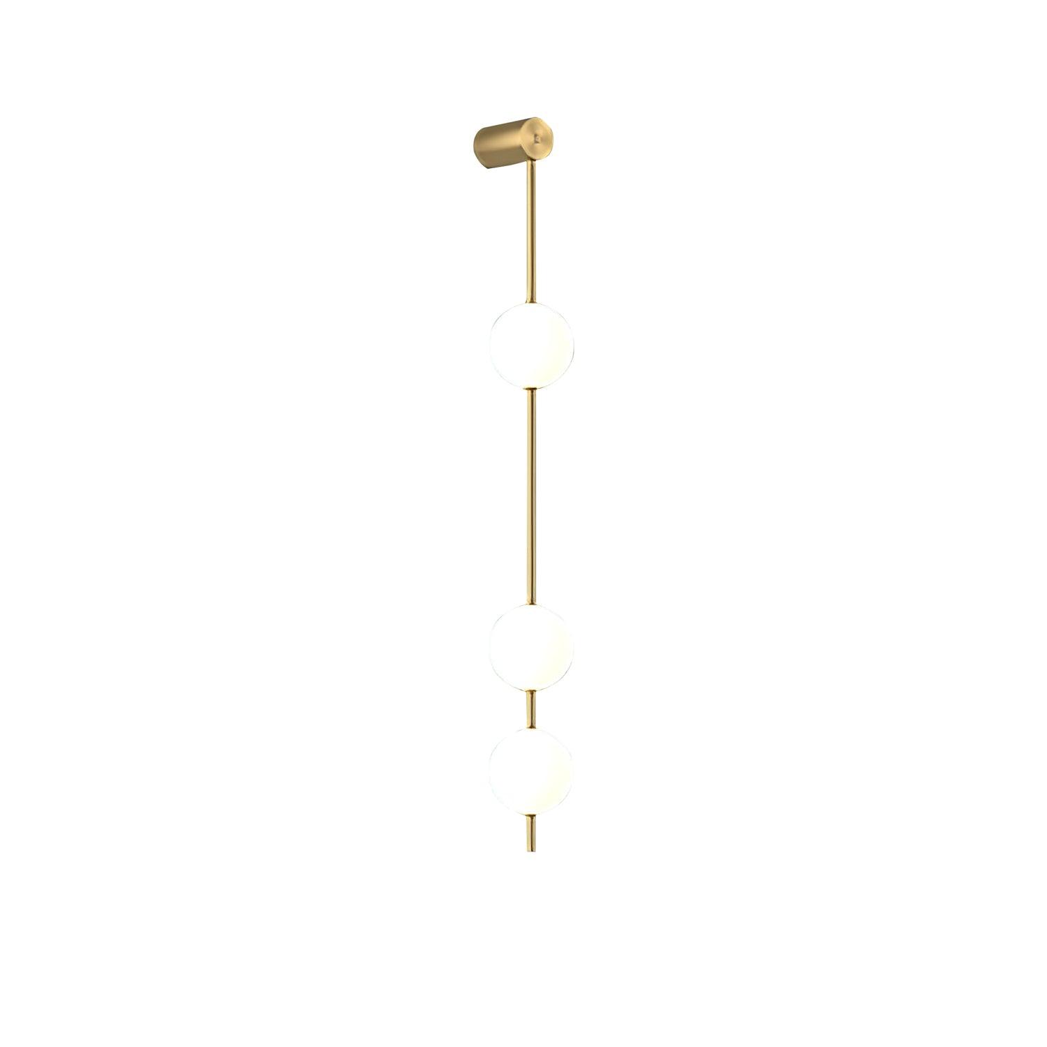 Verticale Glazen Wandlamp met Messing - Design Verlichting voor Gang & Entree | Sansoti