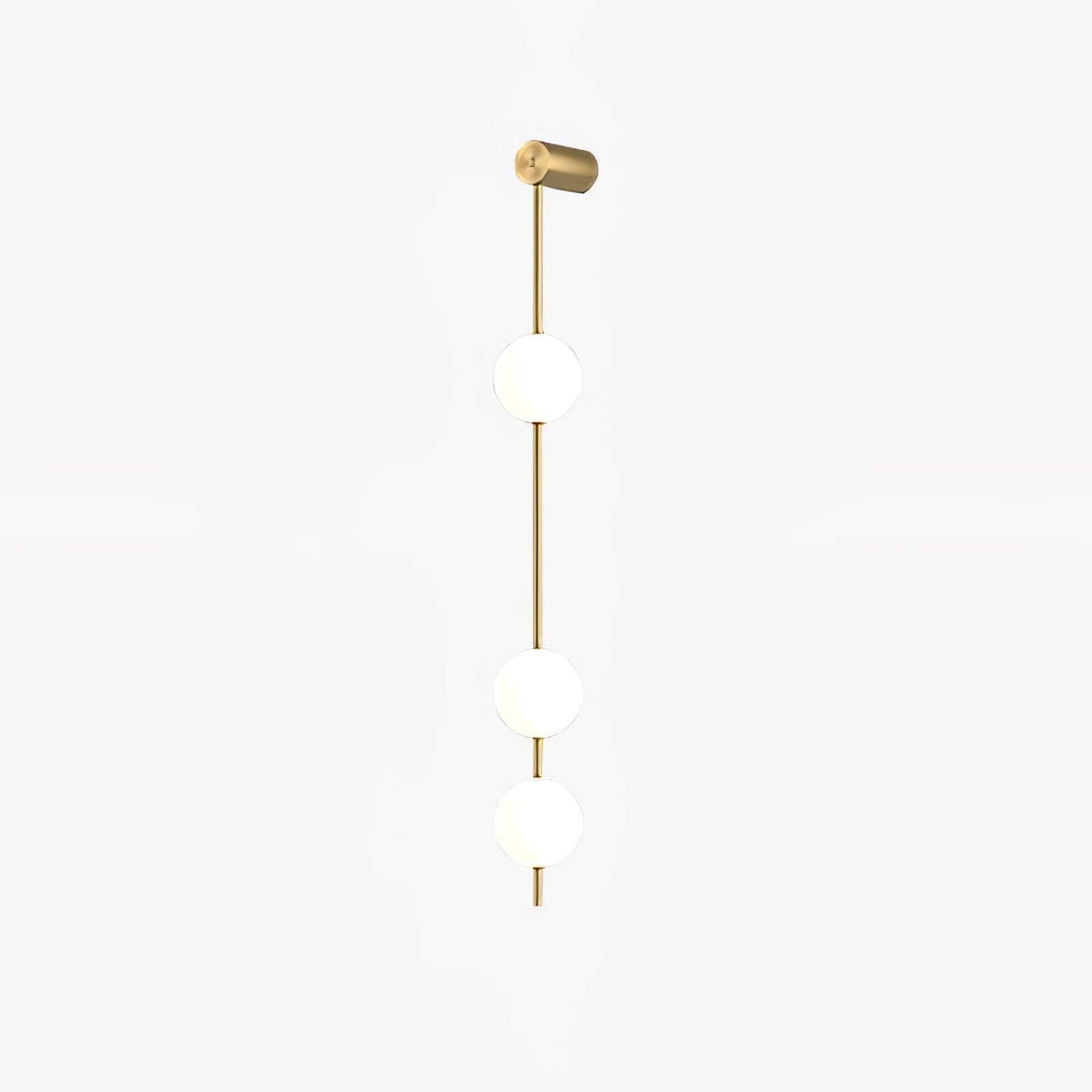 Verticale Glazen Wandlamp met Messing - Design Verlichting voor Gang & Entree | Sansoti