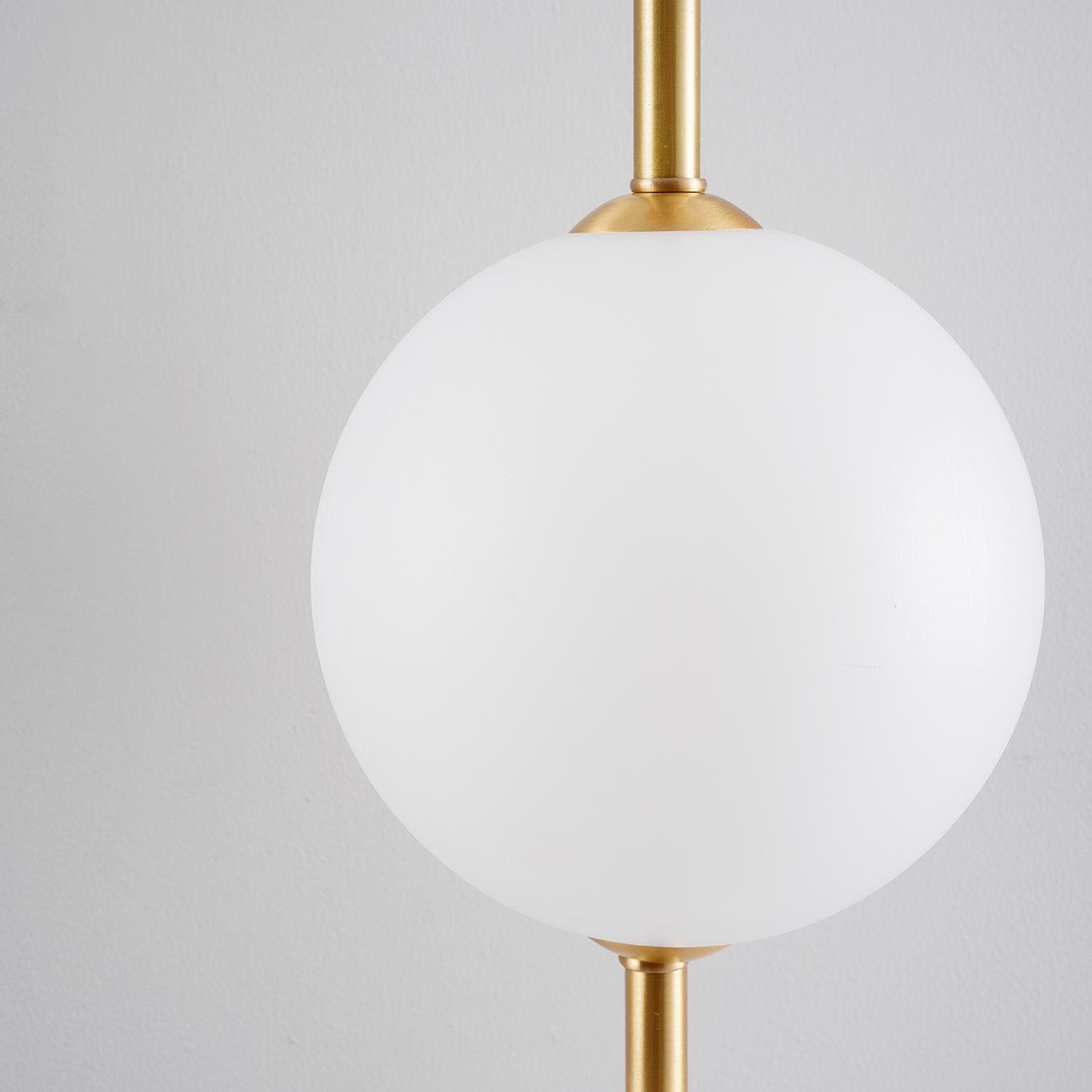 Verticale Glazen Bol Wandlamp – Moderne Wandverlichting met Gestapelde Bollen – Messing, Zwart of Nikkel – 3 Afmetingen | Sansoti