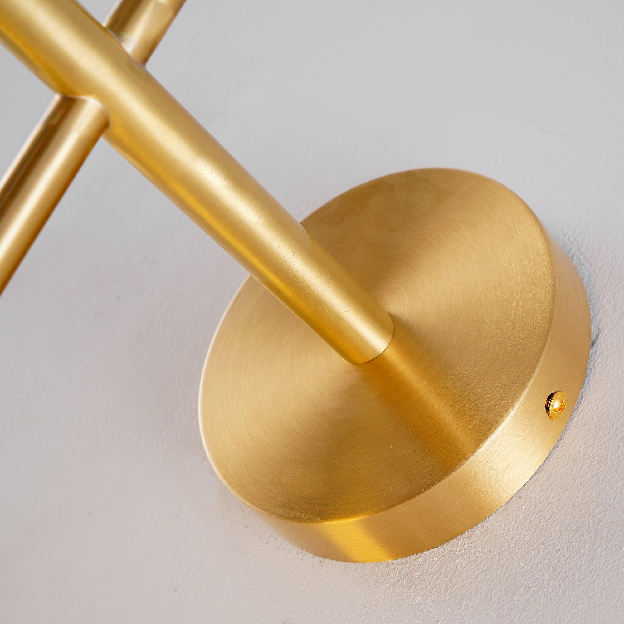Verticale Glazen Bol Wandlamp – Moderne Wandverlichting met Gestapelde Bollen – Messing, Zwart of Nikkel – 3 Afmetingen | Sansoti
