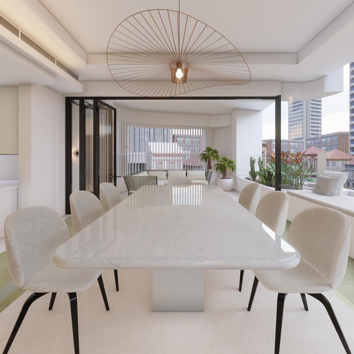 Vertigo Hanglamp Fiberglass Sculptuur met Vloeiende Silhouet Modern Design | Sansoti
