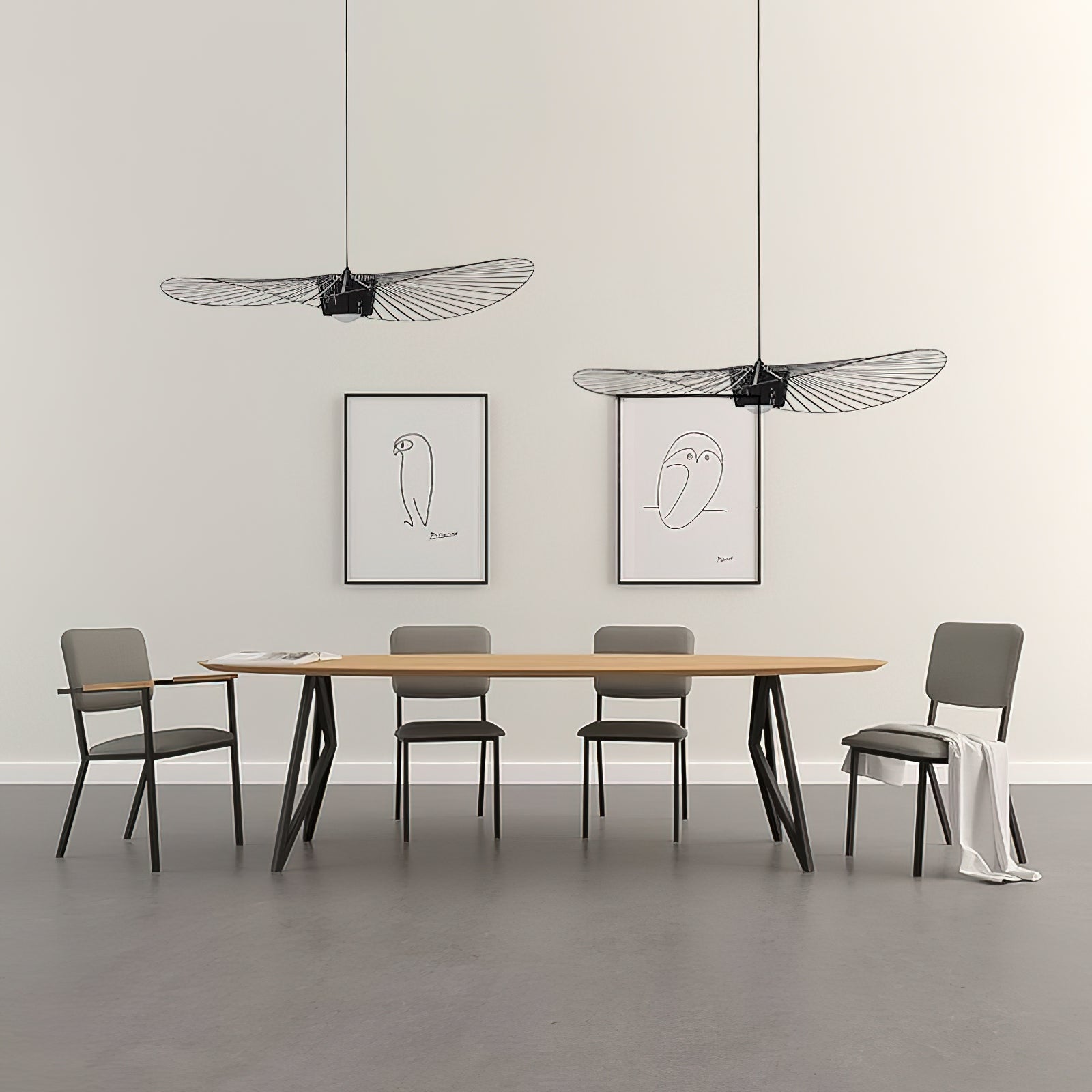 Vertigo Hanglamp Fiberglass Sculptuur met Vloeiende Silhouet Modern Design | Sansoti