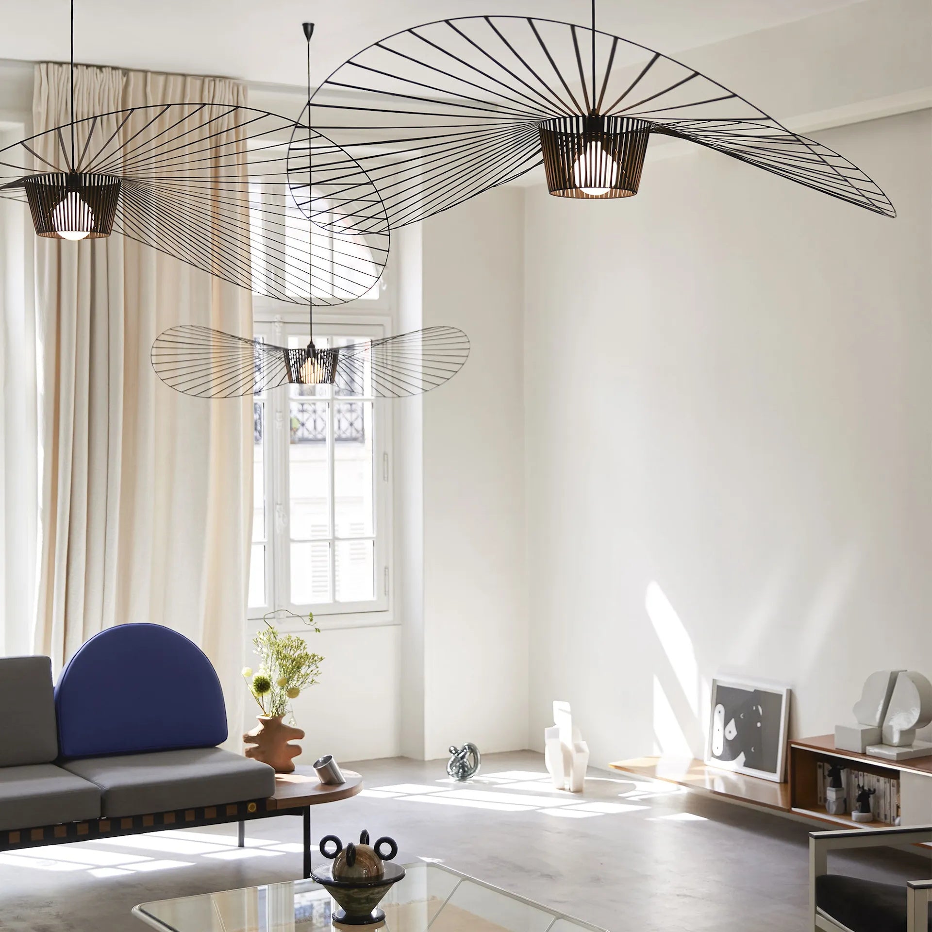 Vertigo Hanglamp Fiberglass Sculptuur met Vloeiende Silhouet Modern Design | Sansoti