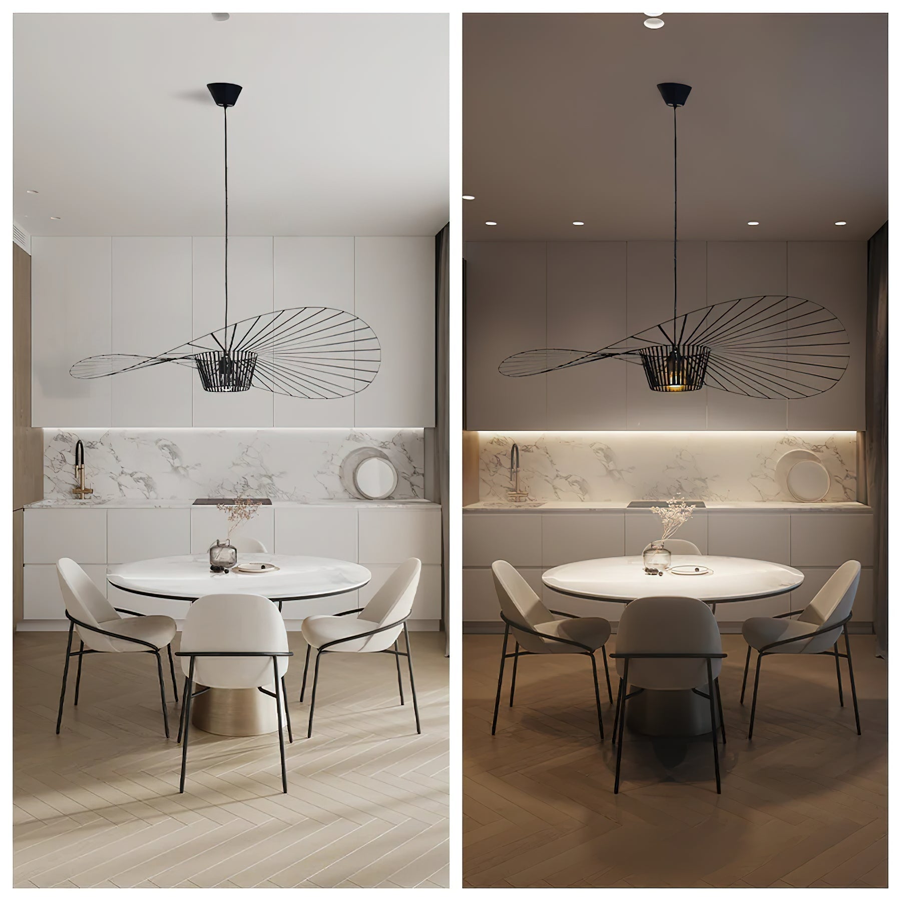 Vertigo Hanglamp Fiberglass Sculptuur met Vloeiende Silhouet Modern Design | Sansoti