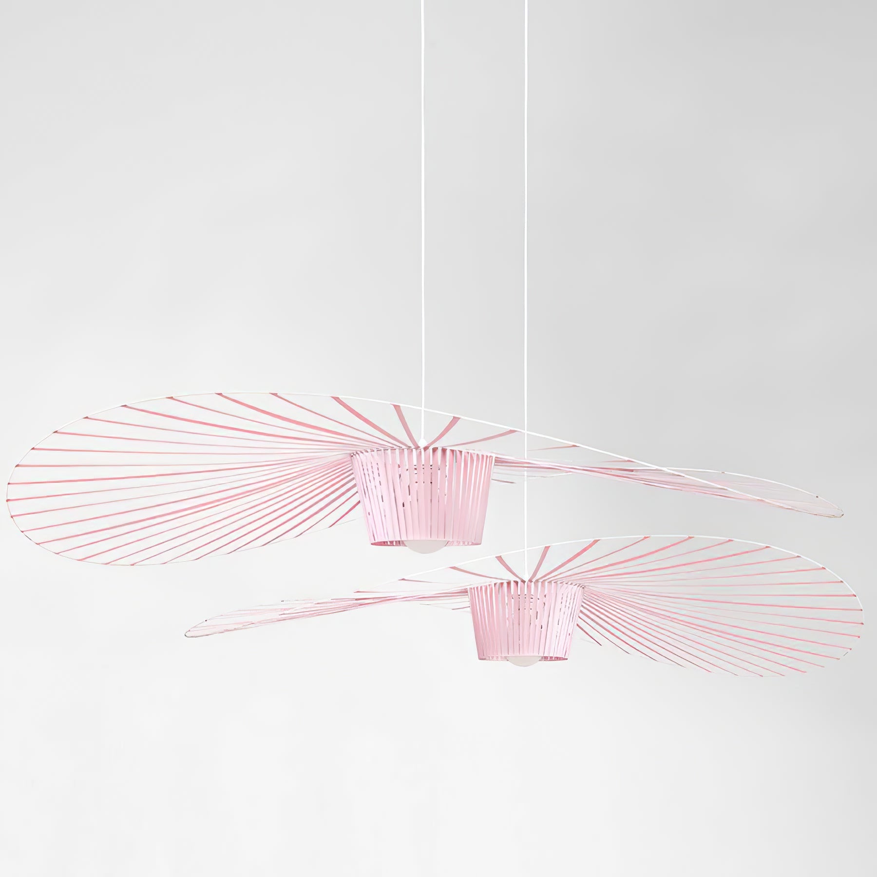 Hanglamp met Polyurethaan Ribbons – Sculptural Design Fiber Grote Zwevende Pendellamp Eetkamer – Ø80cm-Ø200cm | Sansoti