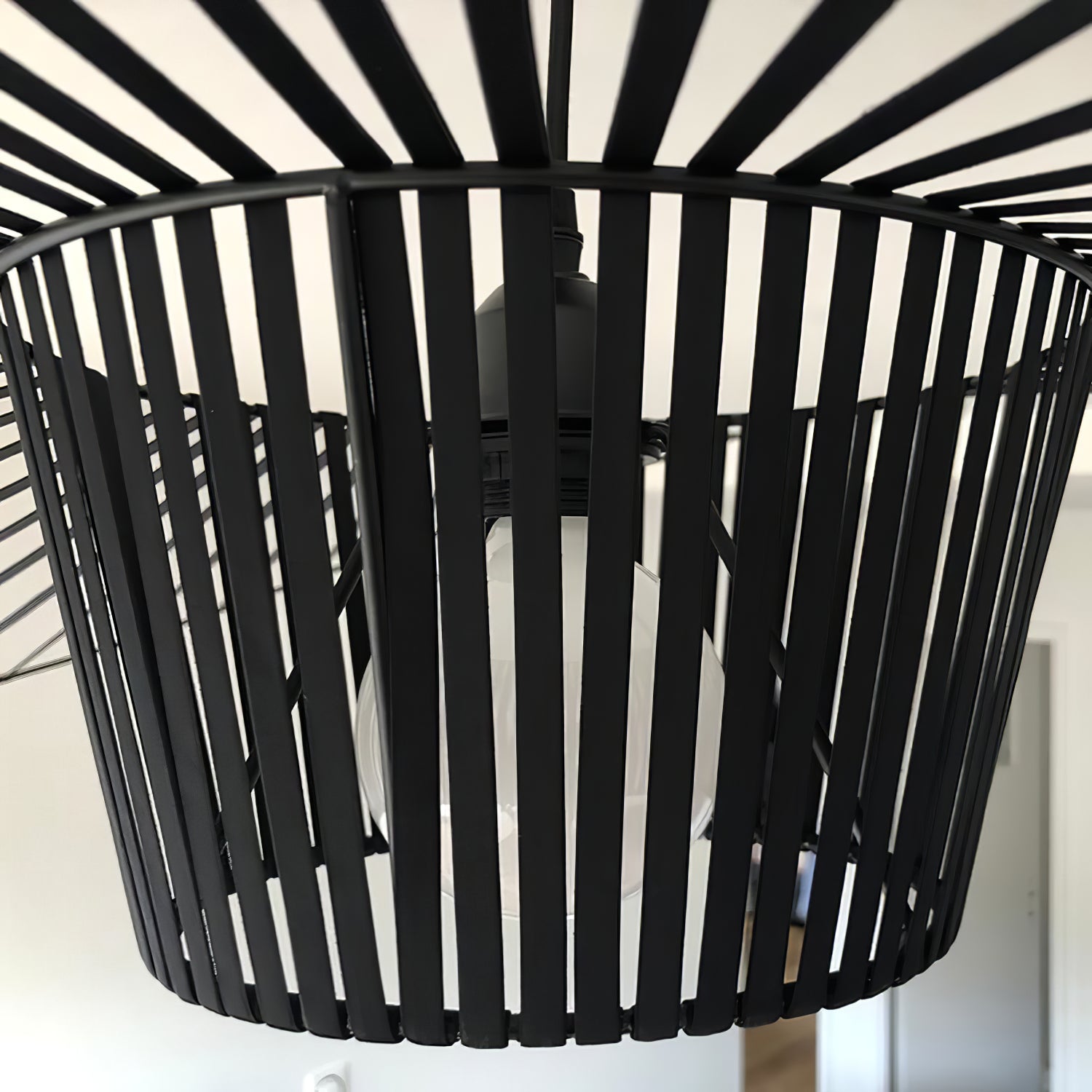 Hanglamp met Polyurethaan Ribbons – Sculptural Design Fiber Grote Zwevende Pendellamp Eetkamer – Ø80cm-Ø200cm | Sansoti