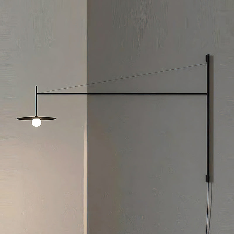 Verstelbare Wandlamp met Zwenkarm | Mondgeblazen Glazen Kap | Stekkermodel | Sansoti