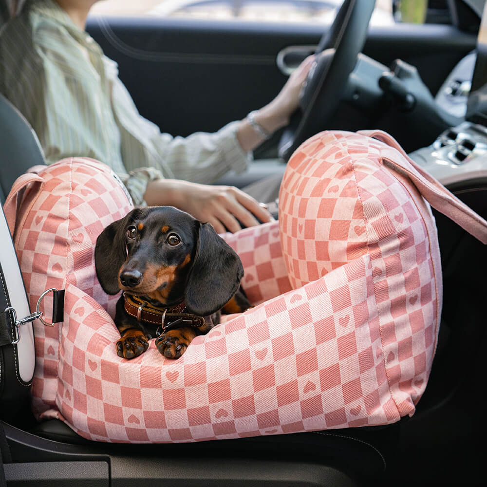 Autostoel Hondenmand First Class - Comfortabel Reiskussen voor Hond of Kat - Verstelbaar Wasbaar Autoreizen | Sansoti