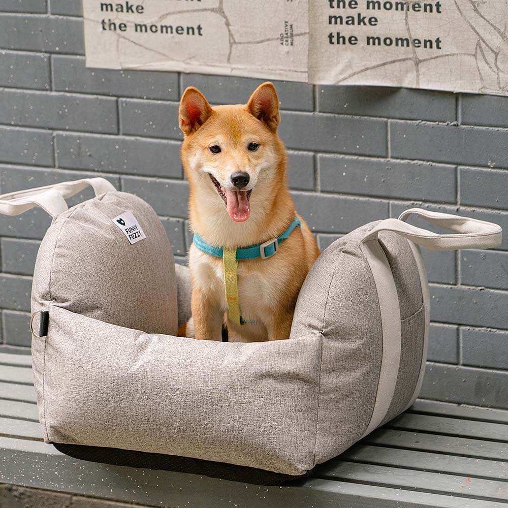 Autostoel Hondenmand First Class - Comfortabel Reiskussen voor Hond of Kat - Verstelbaar Wasbaar Autoreizen | Sansoti