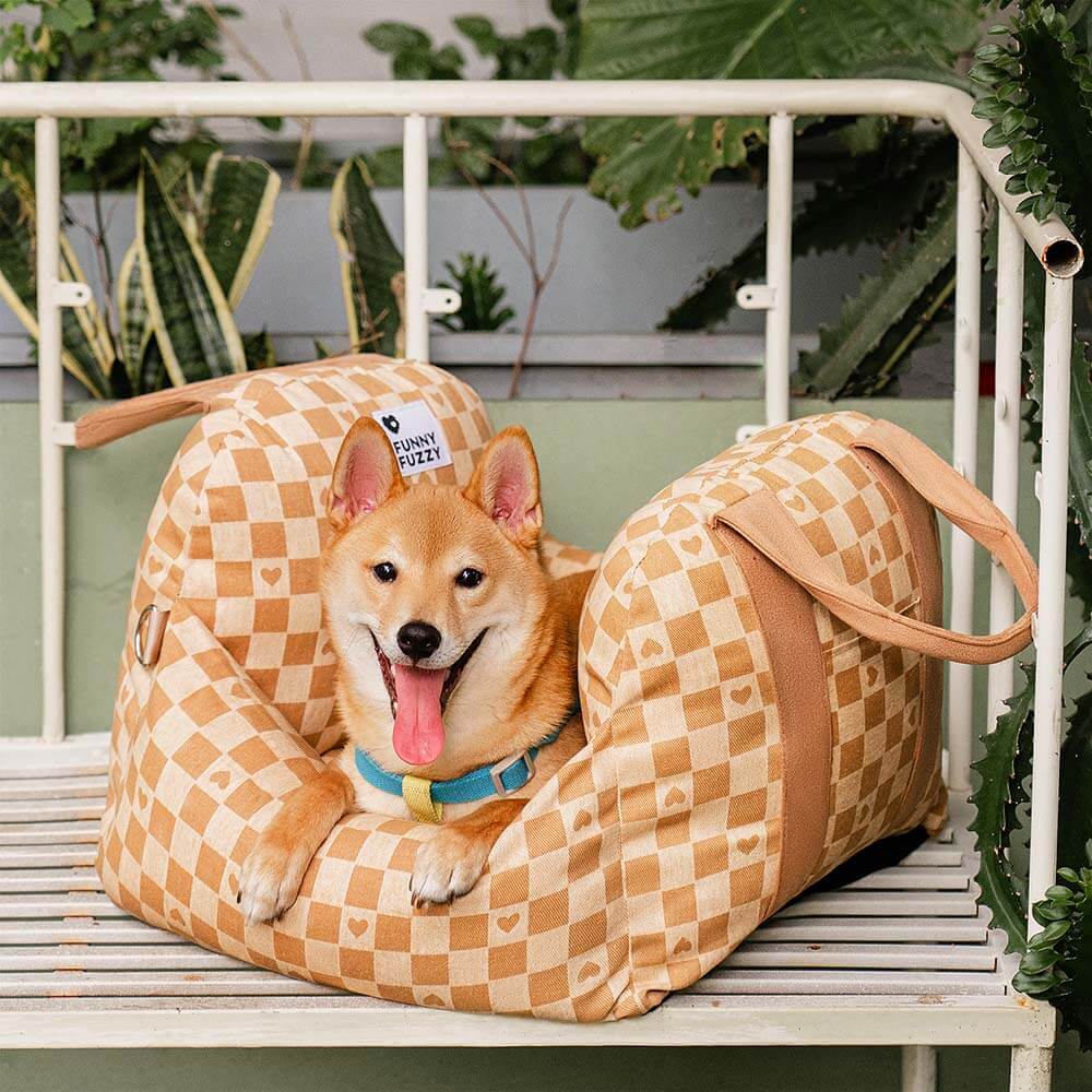 Autostoel Hondenmand First Class - Comfortabel Reiskussen voor Hond of Kat - Verstelbaar Wasbaar Autoreizen | Sansoti