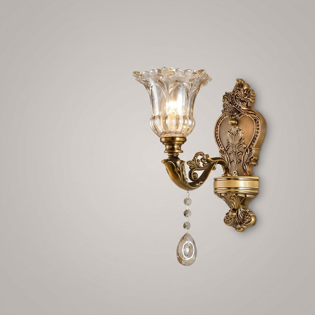 Wandleuchte aus goldfarbenem Vintage-Metall, verstellbares Licht, E14-Fassung, klassischer Stil, stimmungsvolle Beleuchtung für das Wohnzimmer | Sansoti