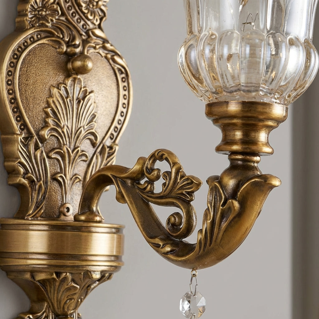 Wandleuchte aus goldfarbenem Vintage-Metall, verstellbares Licht, E14-Fassung, klassischer Stil, stimmungsvolle Beleuchtung für das Wohnzimmer | Sansoti