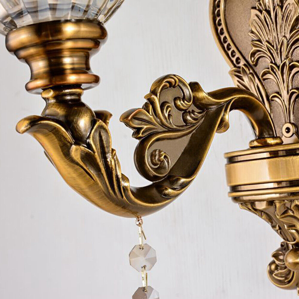 Wandleuchte aus goldfarbenem Vintage-Metall, verstellbares Licht, E14-Fassung, klassischer Stil, stimmungsvolle Beleuchtung für das Wohnzimmer | Sansoti