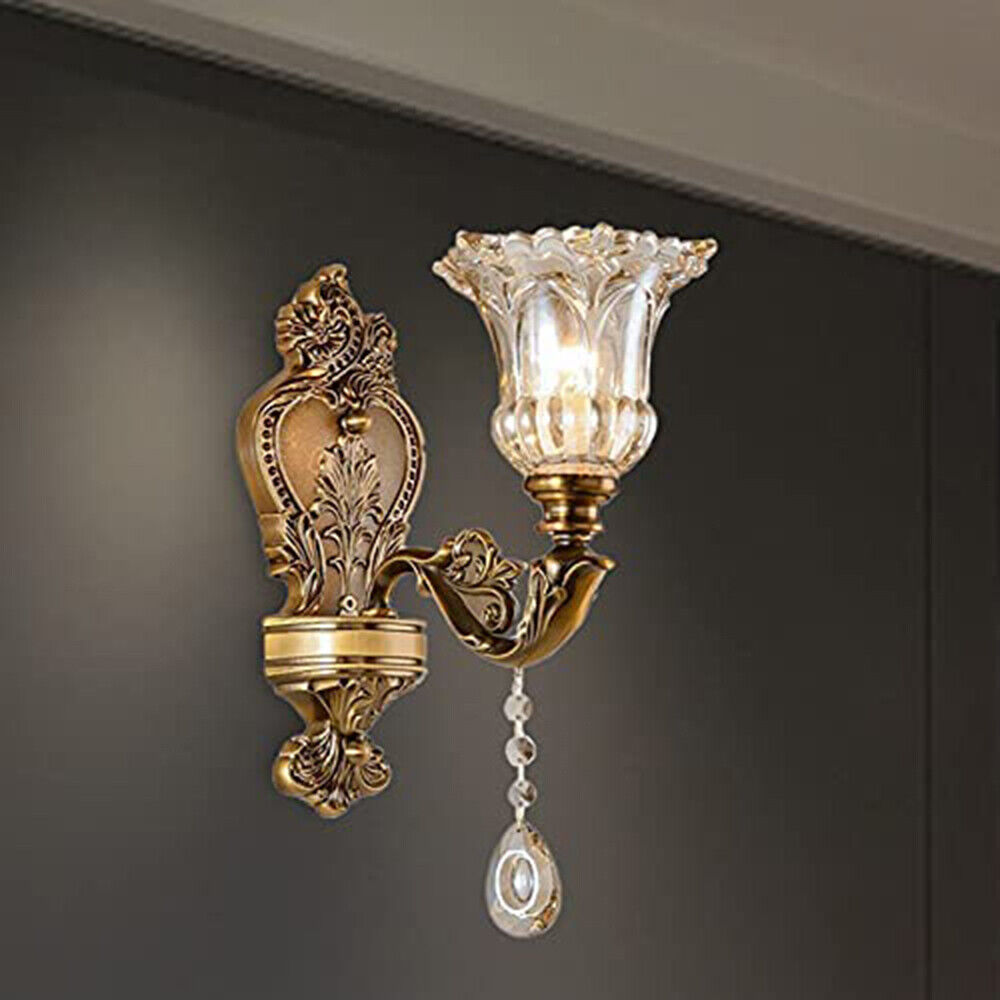 Wandleuchte aus goldfarbenem Vintage-Metall, verstellbares Licht, E14-Fassung, klassischer Stil, stimmungsvolle Beleuchtung für das Wohnzimmer | Sansoti