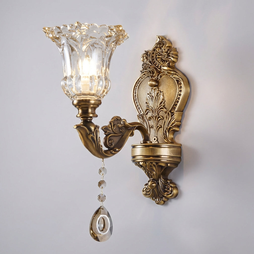 Wandleuchte aus goldfarbenem Vintage-Metall, verstellbares Licht, E14-Fassung, klassischer Stil, stimmungsvolle Beleuchtung für das Wohnzimmer | Sansoti