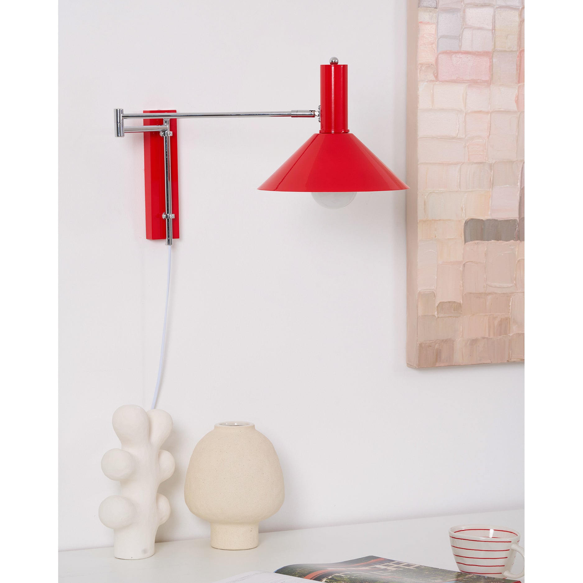 Verstelbare Metalen Wandlamp met Gelede Arm Industriële Stijl Muurverlichting Moderne Leeslamp | Sansoti