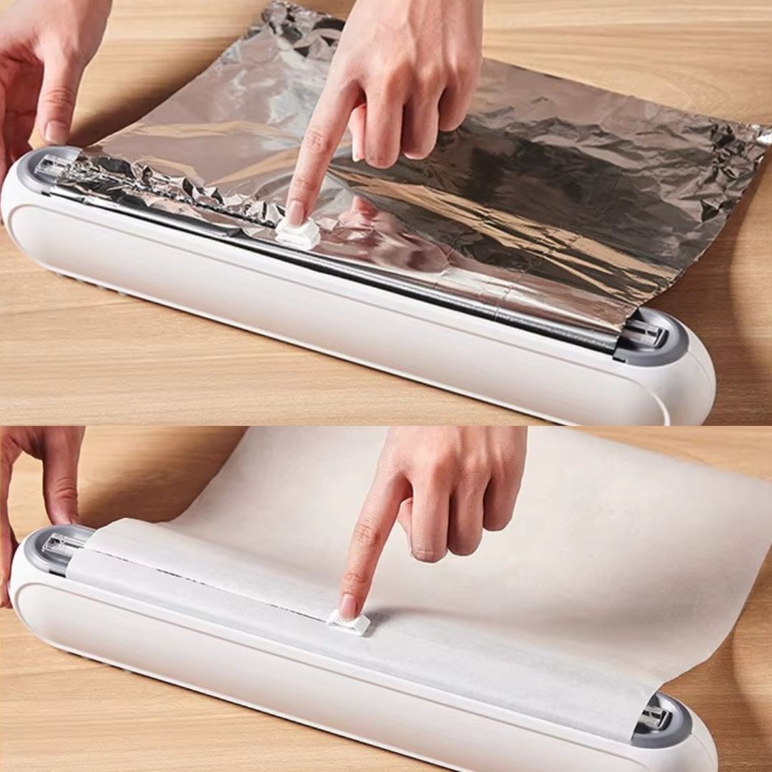 Magnetische Foliedispenser voor Keuken – Compact met Geïntegreerde Snijder – BPA-vrij Kunststof | Sansoti