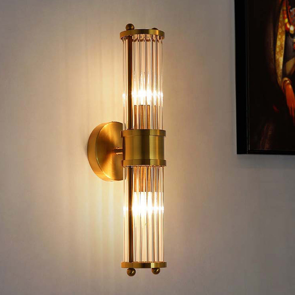 Wandlamp Goud IJzer & Glas LED Badkamer Woonkamer Slaapkamer Elegante Verlichting met Verstelbare Lichtkleur | Sansoti