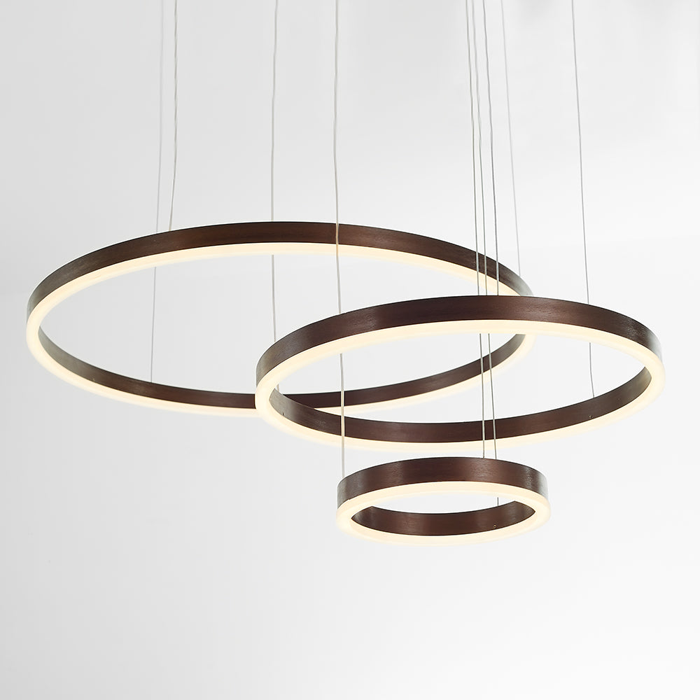 Hanglamp Ring LED Goud Zwart Metaal Acryl Dimbaar Woonkamer Eetkamer Slaapkamer | Sansoti