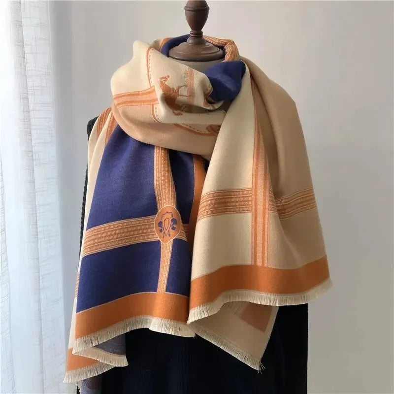 Kasjmieren Sjaal 180x65cm Winterwrap Omslagdoek Zachte Warmhouder Elegante Halsaccessoire Luxe Stola | Sansoti