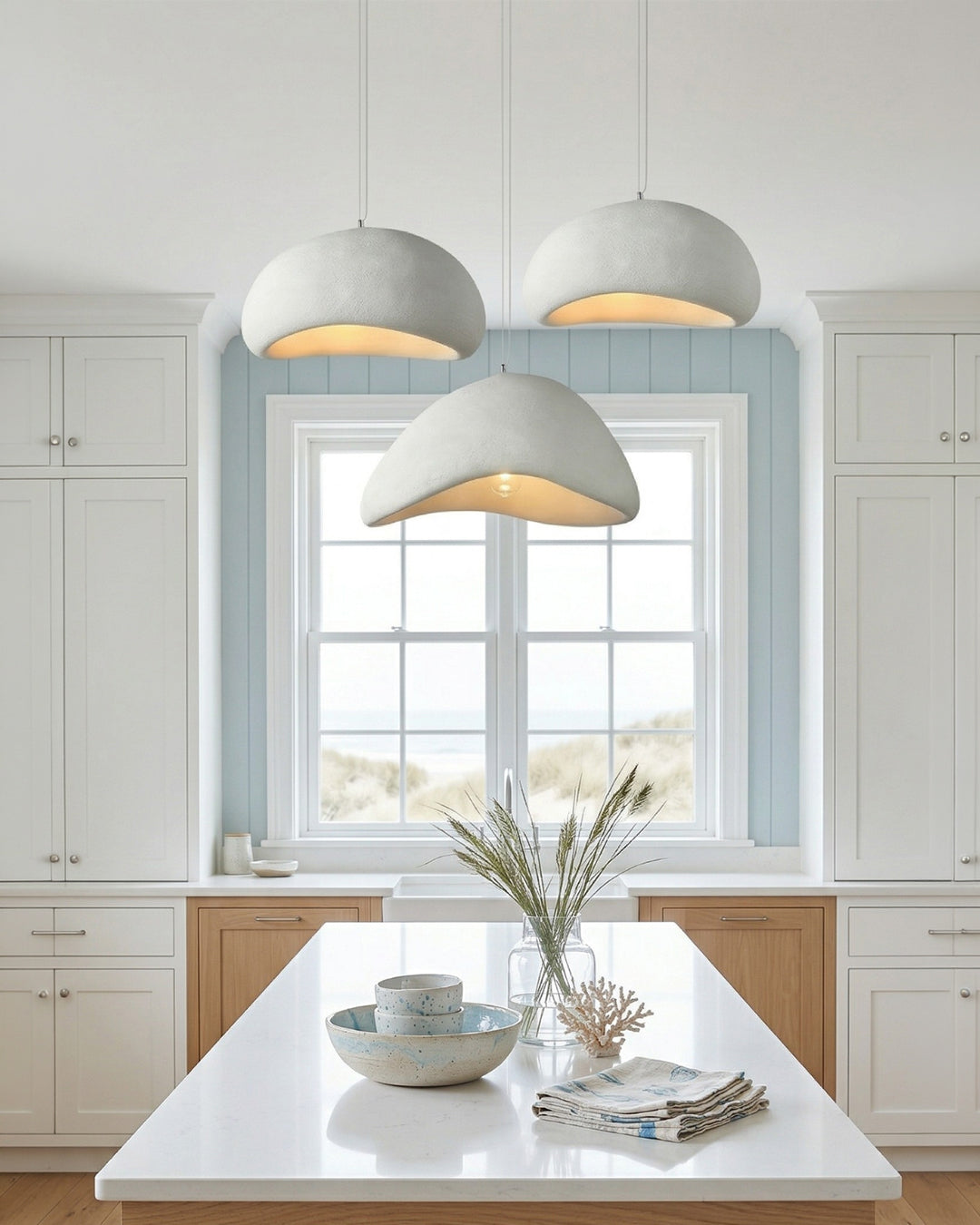 Wabi Sabi Polymeeren Hanglamp – Organische Textuur Scandinavische Lichtdesign voor Woonkamer Eetkamer | Sansoti