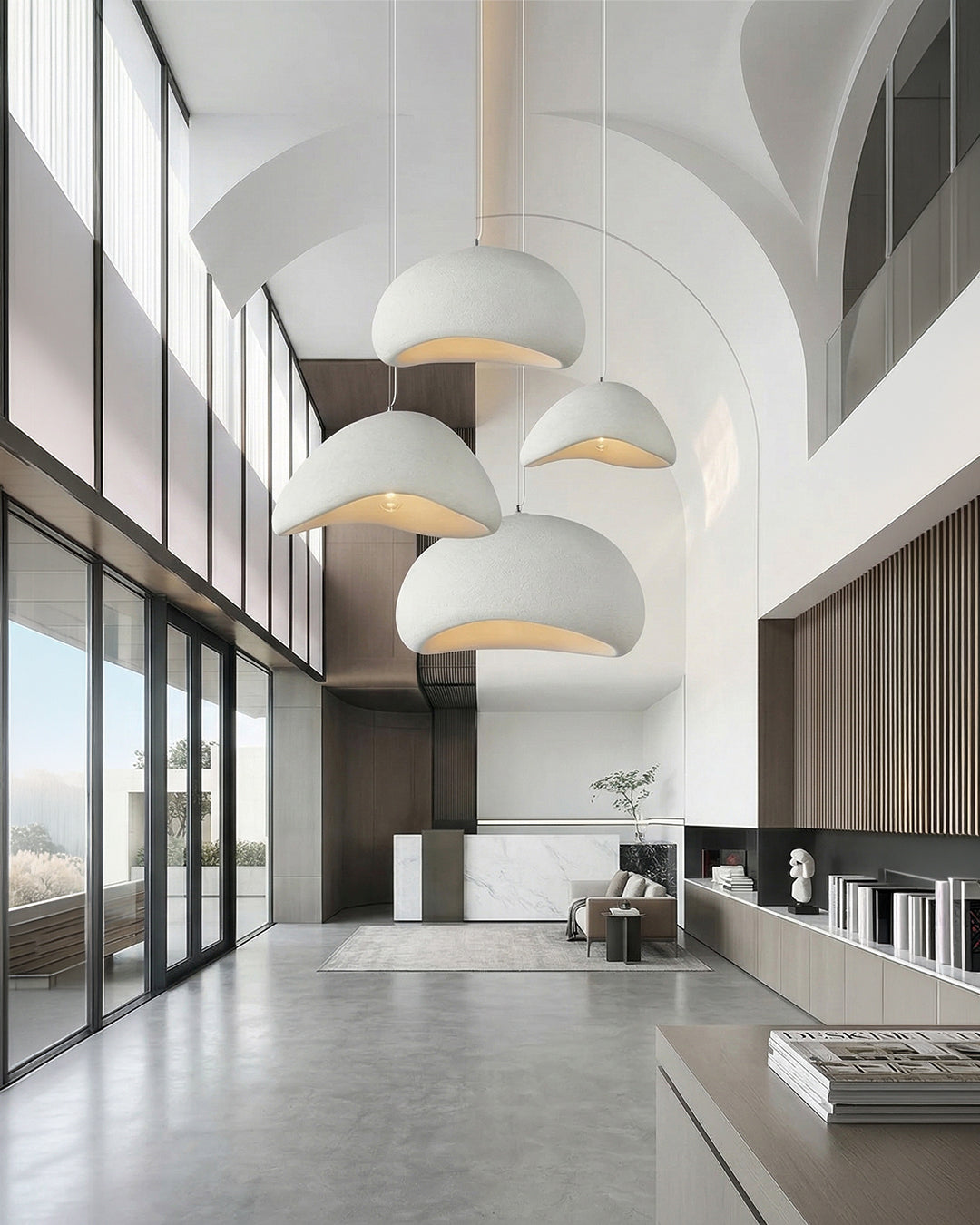 Wabi Sabi Polymeeren Hanglamp – Organische Textuur Scandinavische Lichtdesign voor Woonkamer Eetkamer | Sansoti