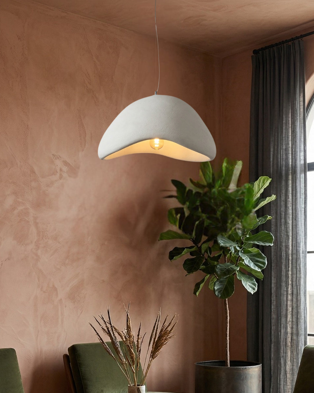 Wabi Sabi Polymeeren Hanglamp – Organische Textuur Scandinavische Lichtdesign voor Woonkamer Eetkamer | Sansoti