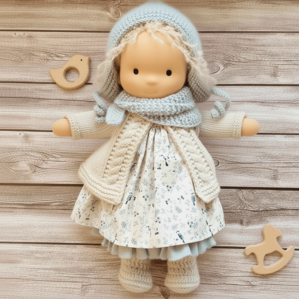 Handgefertigte Baumwollpuppe für fantasievolles Spielen, emotionalen Trost und Kinder – weiches Kuschelspielzeug | Sansoti