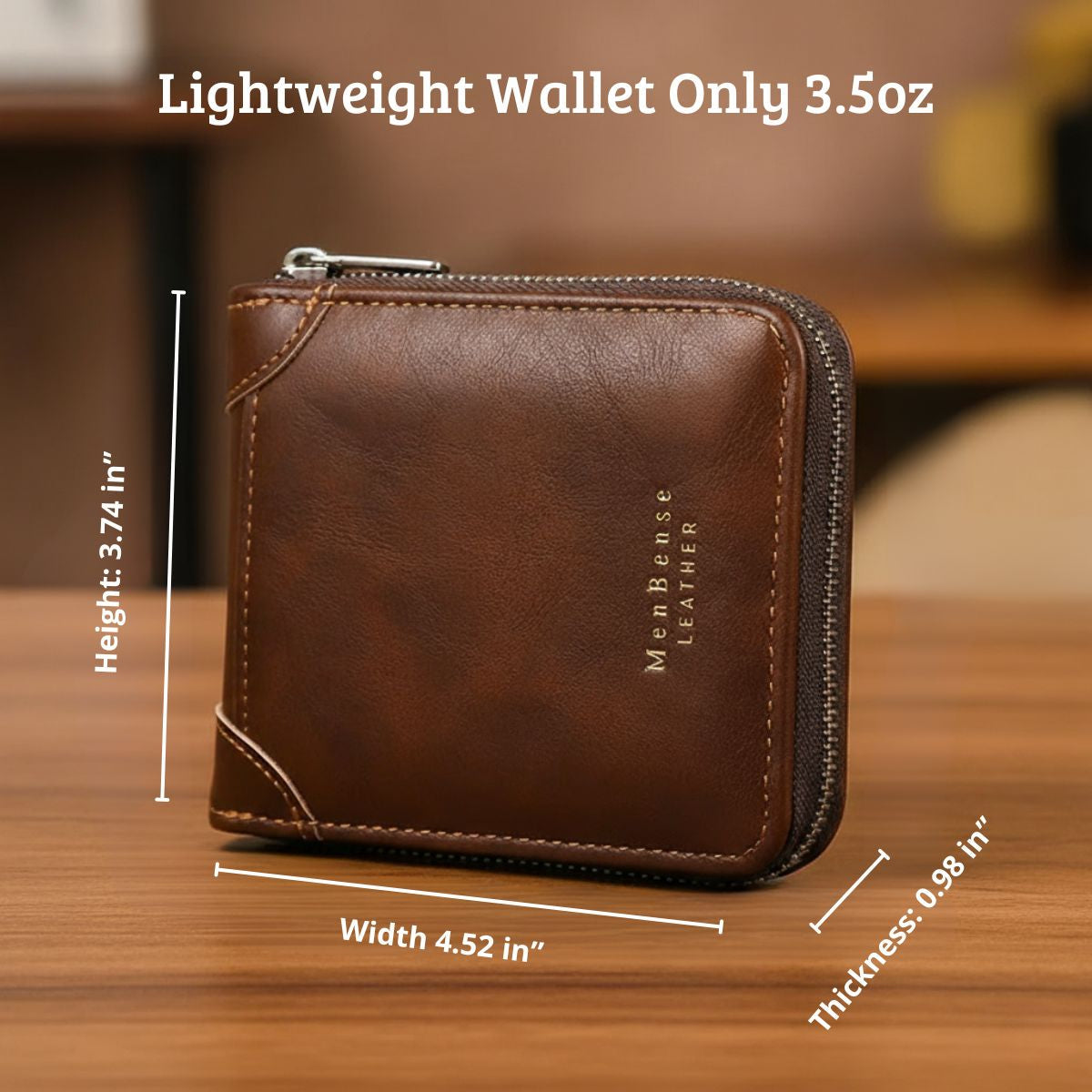 Smukły portfel męski z prawdziwej skóry, kompaktowy design, przegródki do przechowywania, etui na karty, minimalistyczny portfel męski | Sansoti
