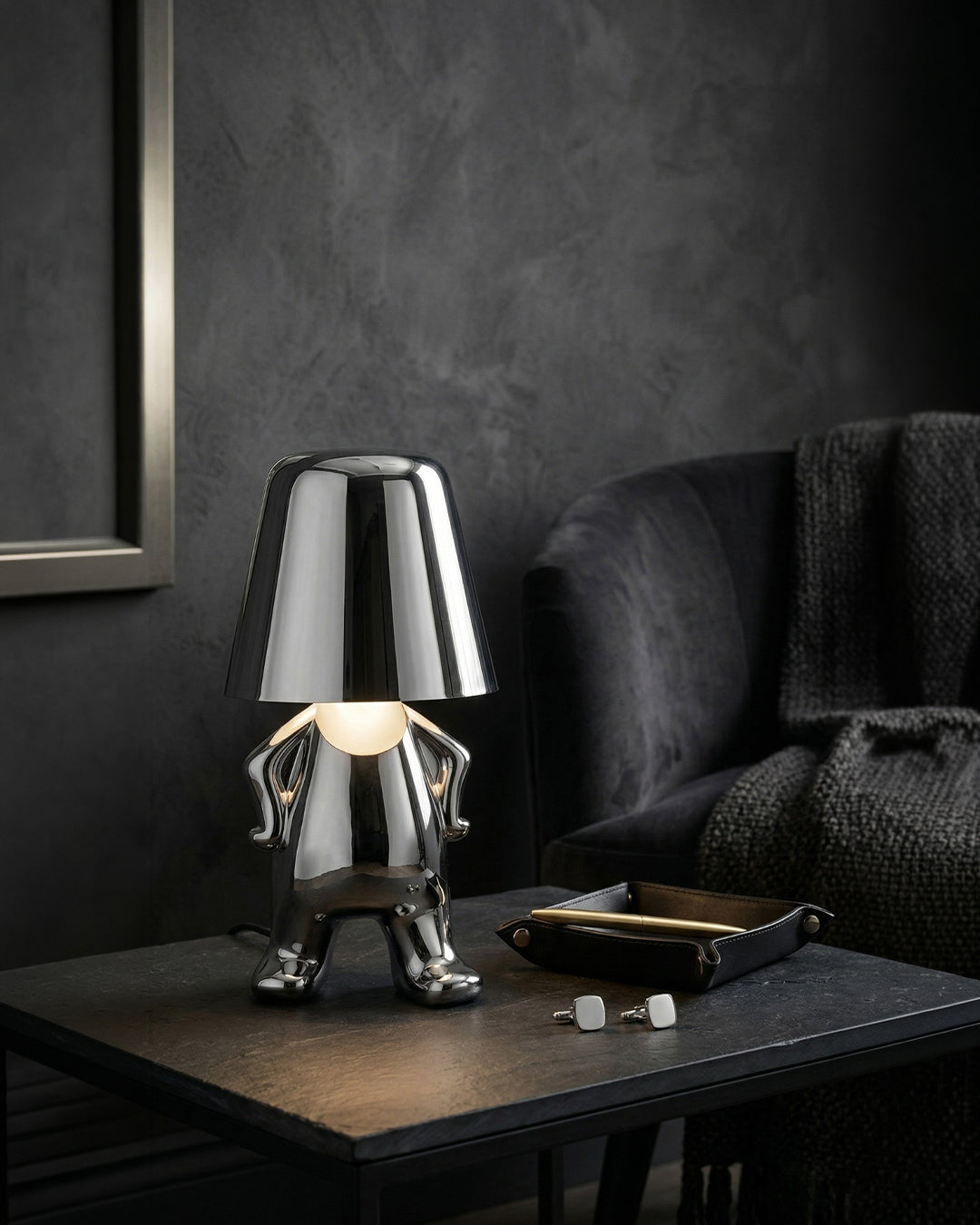Metalen Tafellamp Sculptuur Figuur Sfeerlicht Touch Dimbaar LED Nachtlampje Goud Zilver Modern Design Decoratief | Sansoti