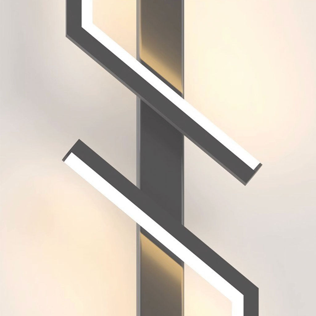 Dimmbarе lineare LED-Wandleuchte Gold Schwarz Modernes minimalistisches Design Einstellbares Licht Wohnzimmer Schlafzimmer | Sansoti
