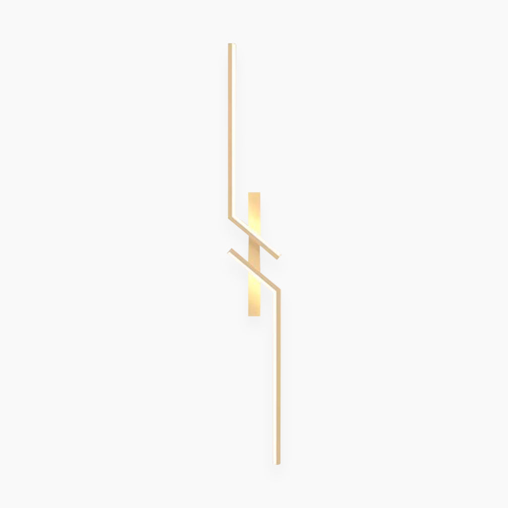 Dimmbarе lineare LED-Wandleuchte Gold Schwarz Modernes minimalistisches Design Einstellbares Licht Wohnzimmer Schlafzimmer | Sansoti