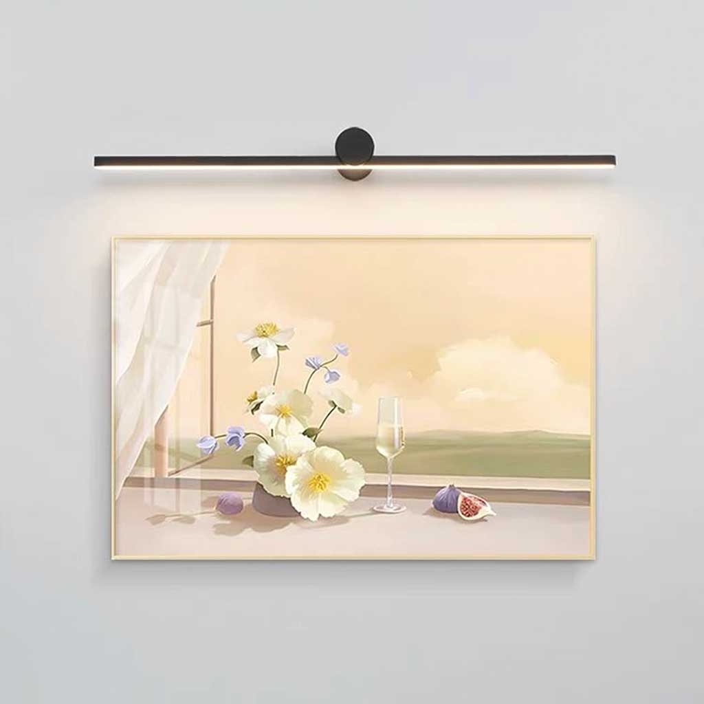 Lineare Badezimmerleuchte Schwarzes Metall LED-Wandbeleuchtung Spiegel Modernes minimalistisches Design 60-150cm | Sansoti